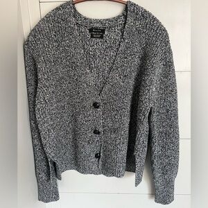 Massimo Dutti Black and White Women's Cardigan, Size XS